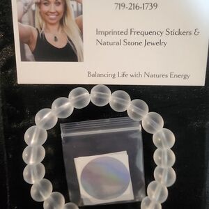 Hair Support Frequency Imprinted Quartz Beaded Bracelet